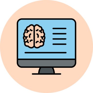 Brain Test Report icon modern vector illustration