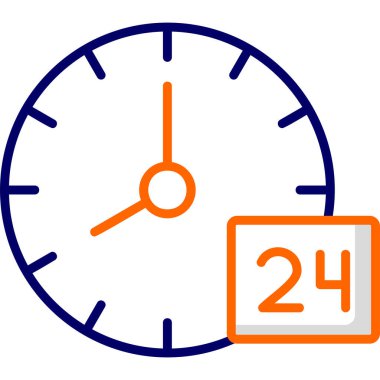 24 Hours Support icon modern vector illustration