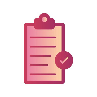 Kontrol listesi ikon vektör illüstrasyon tasarımlı pano