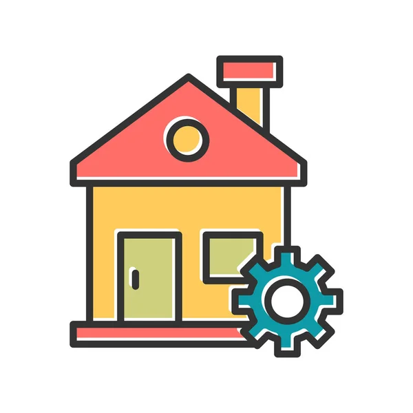 Vector Illustration House Repair Icon — Stock Vector