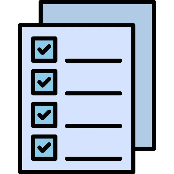 Checklist Icon Vector Illustration Simple Design — Stock Vector