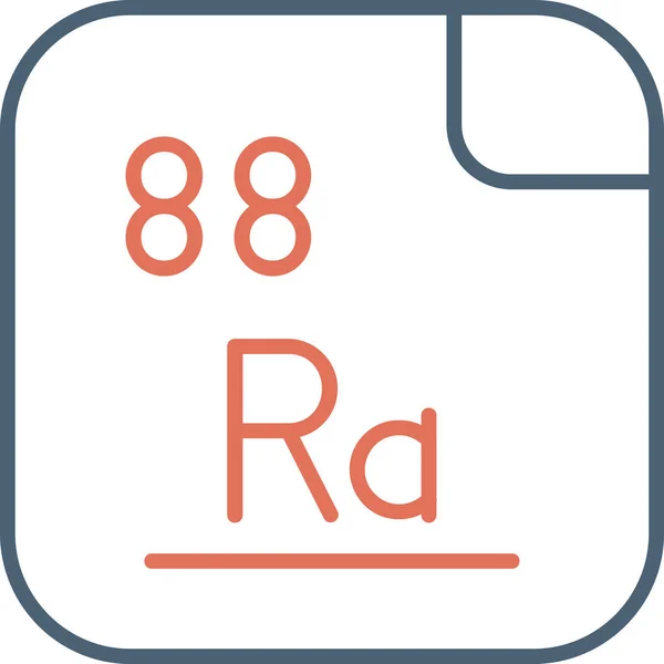 Radium Kemiska Element Webben Enkel Illustration — Stock vektor