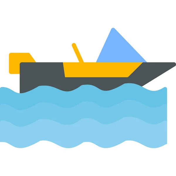 Motorboat Icon Modern Design Illustration — Stock Vector