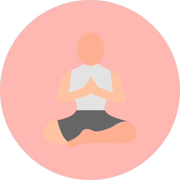 Meditasyon Simgesi Vektör Illüstrasyonu — Stok Vektör