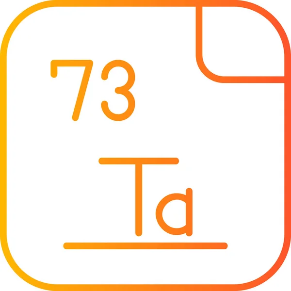 Elemento Químico Tântalo Ícone Tabela Periódica Mendeleev — Vetor de Stock