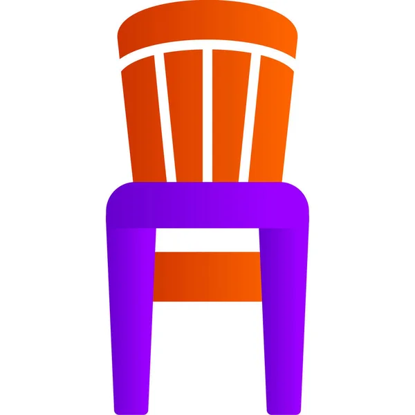 Chaise Meubles Illustration Icône Web — Image vectorielle