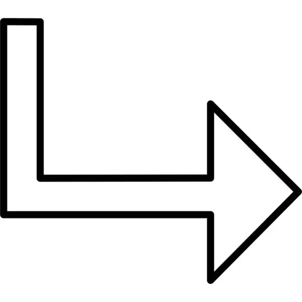 Flèche Icône Signe Vectoriel Illustration — Image vectorielle