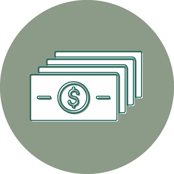 Έννοια Του Χρήματος Και Της Χρηματοδότησης Απλό Σχέδιο Διάνυσμα Περίγραμμα — Διανυσματικό Αρχείο