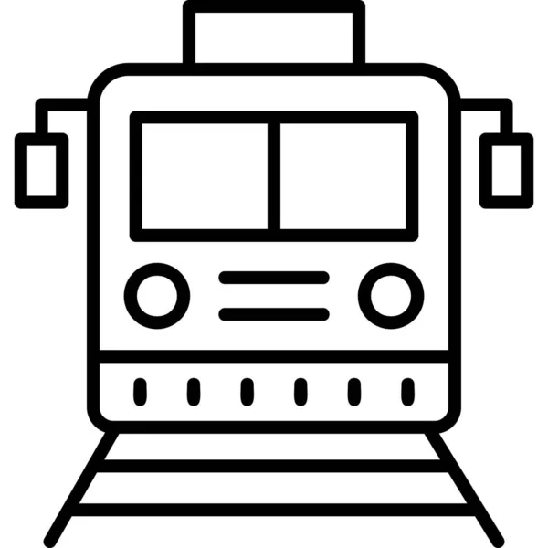 Art Illustration Public Train Railroad — Wektor stockowy