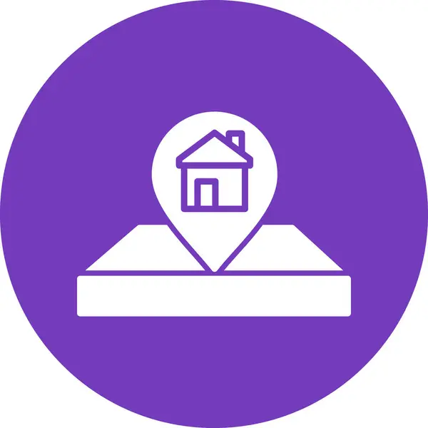 House Location Navigation Pin Web Icon Simple Illustration — Vetor de Stock
