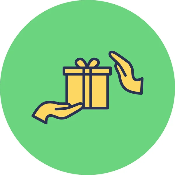 Geschenkbox Symbol Einfache Illustration — Stockvektor