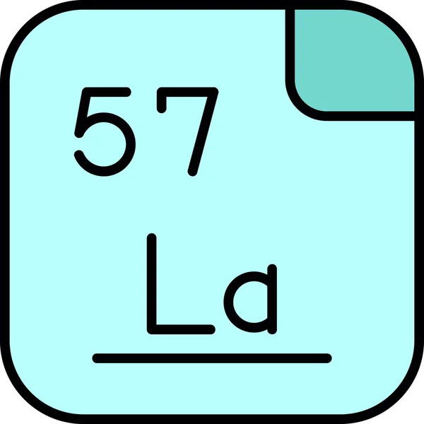 Illustrazione Vettoriale Icona Lantanio — Vettoriale Stock
