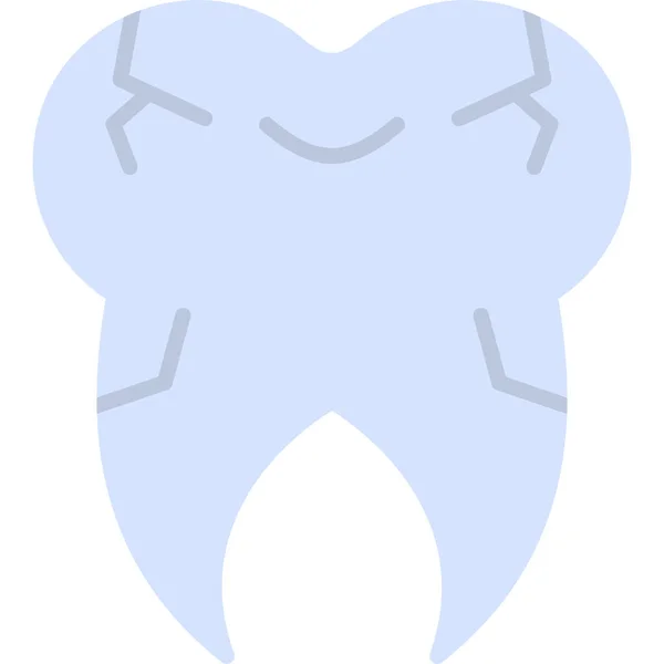 Graphic Cartoon Art Illustration Cracked Tooth — Stockový vektor