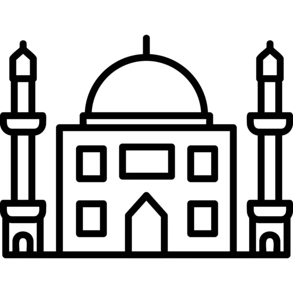 Edificio Mezquita Diseño Simple — Vector de stock