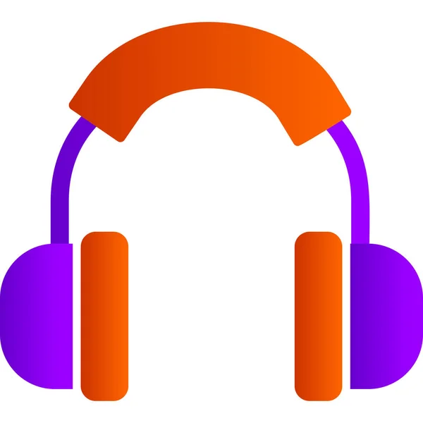 Auriculares Icono Web Ilustración Simple — Archivo Imágenes Vectoriales