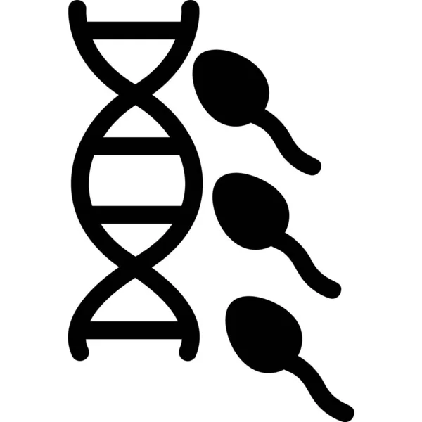 Het Dna Web Icoon Eenvoudige Illustratie — Stockvector