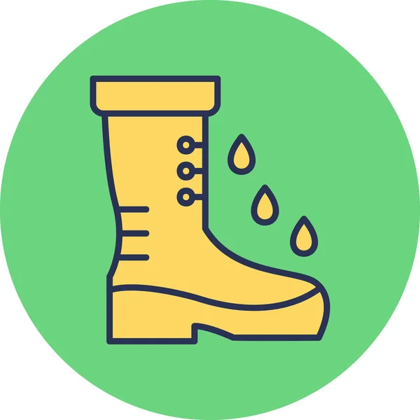 Vektorová Ilustrace Rainboot Pro Deštivé Počasí — Stockový vektor