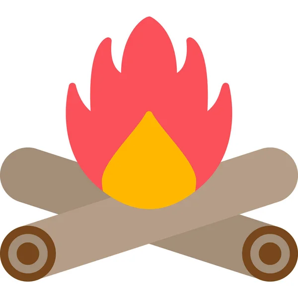 Campfire Icon Vector Illustration — Stock Vector