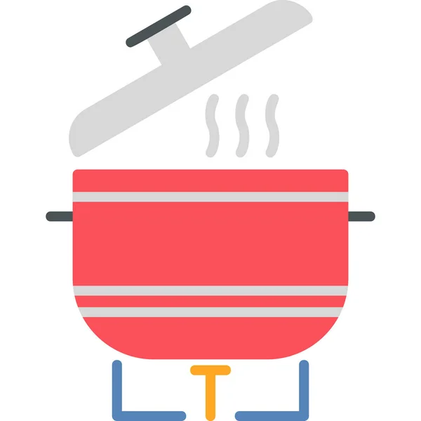Essen Kochen Web Icon Vektor Illustration — Stockvektor