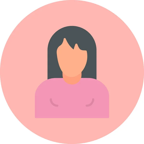 Female Avatar Web Icon Simple Illustration — Stock Vector