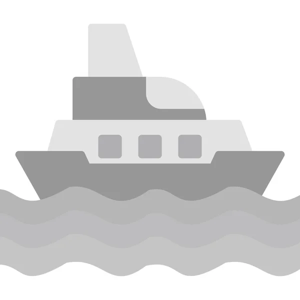 Schip Pictogram Vector Illustratie — Stockvector