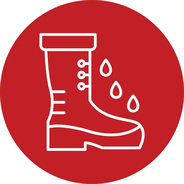 Illustration Vectorielle Rainboot Pour Temps Pluvieux — Image vectorielle