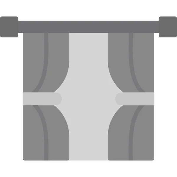 Curtain Web Icon Simple Illustration — Stock Vector
