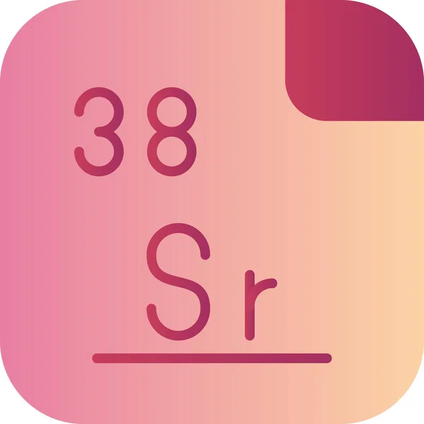 Illustration Des Strontium Symbolvektors — Stockvektor