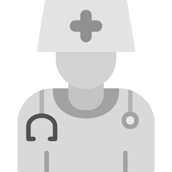 Γιατρός Web Εικονίδιο Απλή Απεικόνιση — Διανυσματικό Αρχείο