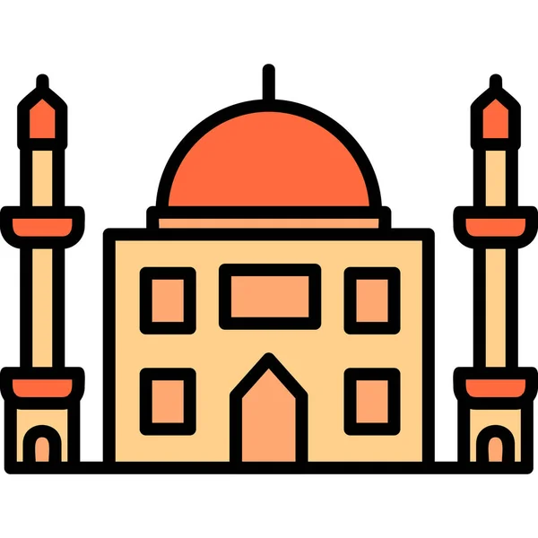 Budova Mešity Jednoduchý Design — Stockový vektor