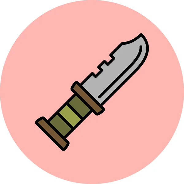 Cuchillo Icono Vector Ilustración — Archivo Imágenes Vectoriales