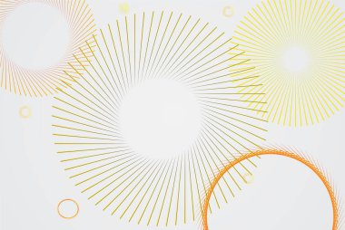 Soyut dinamik çember çizgileri vektör arkaplan tasarımı elementleri izole beyaz arka planda zarif daire logosu. yaratıcı sanat vektörü illüstrasyonu dijital