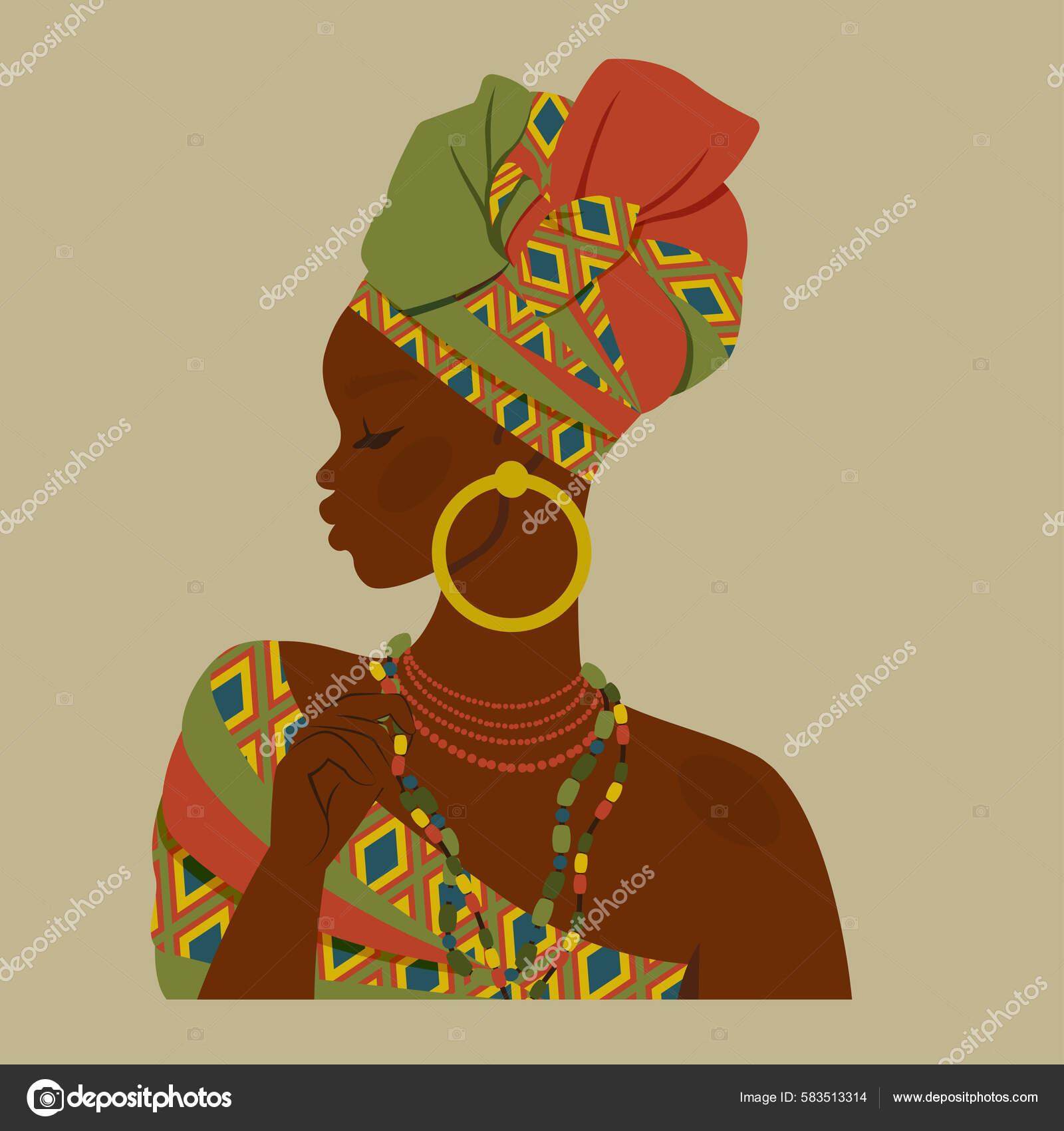 Personagem de desenho animado de mulher negra afro-americana com