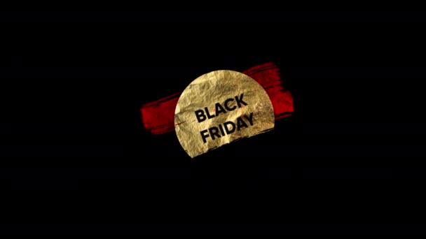 Black Friday Πώληση Animation Αντικείμενα Κανάλι Άλφα — Αρχείο Βίντεο