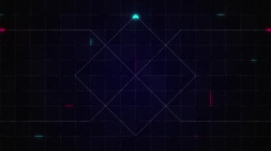 Çeşitli Şekillerle Parıldayan Dijital Soyut Arkaplan