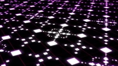 Çeşitli Şekillerle Parıldayan Dijital Soyut Arkaplan.