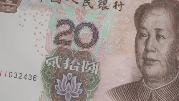 Renminbi Banconota Yuan Animazione Loop — Video Stock