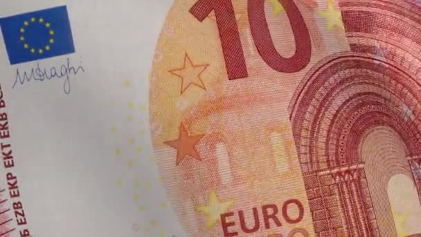 新的10欧元钞票 环路动画 — 图库视频影像