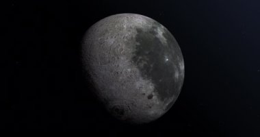 Sinematik 3D Ay ve Yıldızlar.