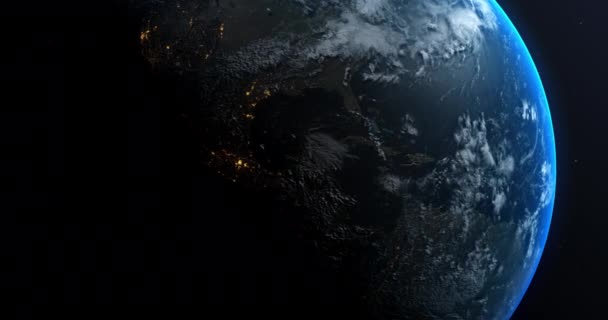 Планета Земля Кинематографическая Анимация — стоковое видео