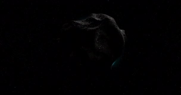 Ein Asteroid Nähert Sich Der Erde Filmanimation — Stockvideo