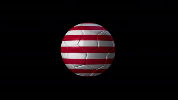 Ποδόσφαιρο Μπάλα Animation Σημαία Των Ηπα Αυτό Κλούπωμα Κανάλι Άλφα — Αρχείο Βίντεο