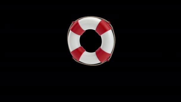 Life Buoy Alpha Channel Animazione — Video Stock