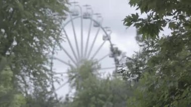 Lunaparktaki dönme dolap. Kütük Çekimi. Renk Düzenlenebilir.