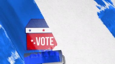 Vote Today. Realistic Animation for Election Campaign. 4K 422 ProRes HQ. 