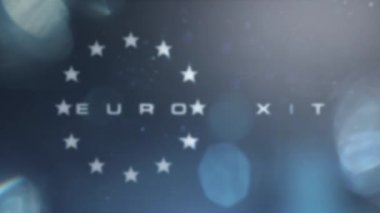 Euro Exit. Glass Screen Cracking. 3D Animation. 4K 422 ProRes HQ. 03.