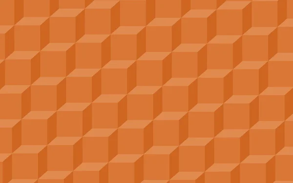 Oranje Kubus Patroon Achtergrond Close Achtergrond Oranje Kleur Minimale Kubus — Stockvector