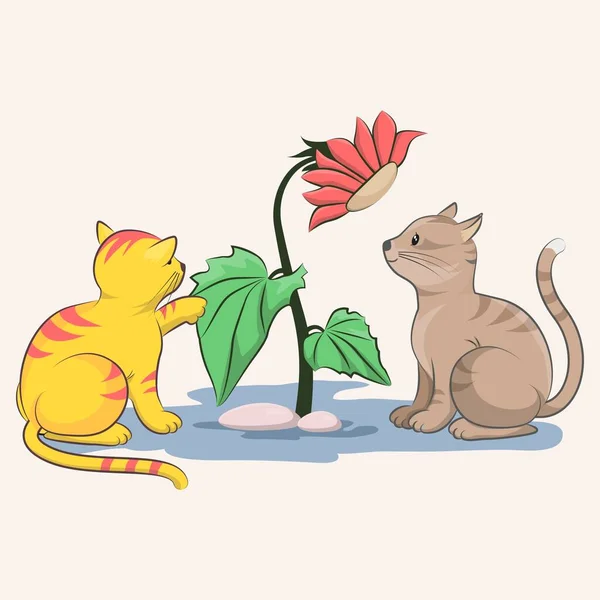 kedi arkaplan grafikleri Vektör Flockedesign