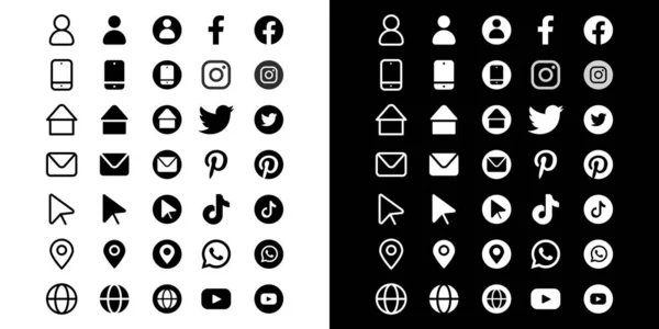 social media logos icons set