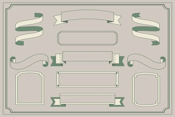 collection vintage ornament frame illustration